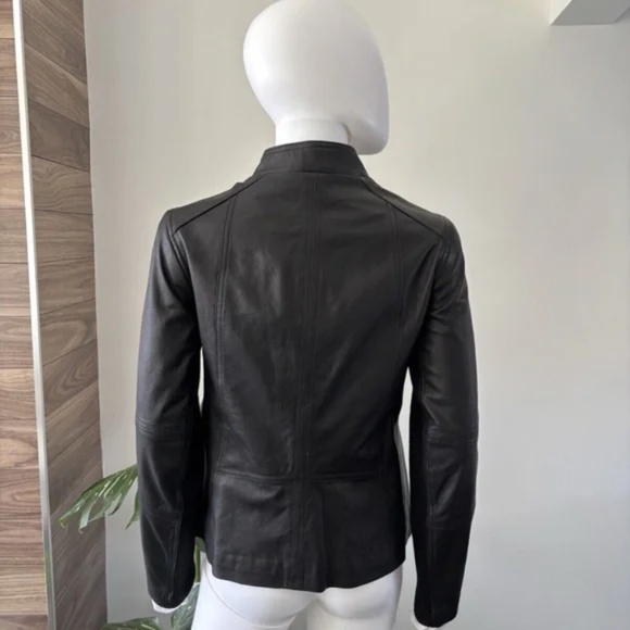 Vince Jacket Biker Pocket Leather Women's Sz Medium Authentic❤️ - Picture 8 of 12